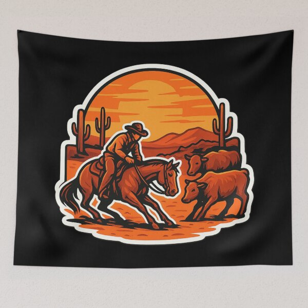 Item preview, Cutting horse - setting sun designed and sold by DamioPolArt.