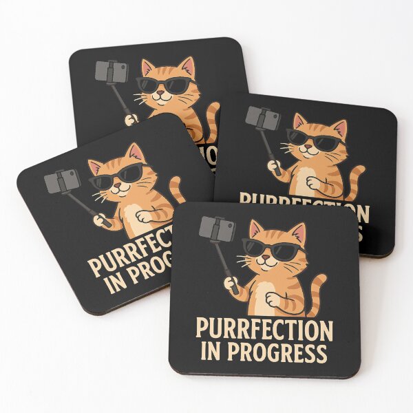 Item preview, Funny Cat Selfie – Purrfection in Progress designed and sold by Weorus.