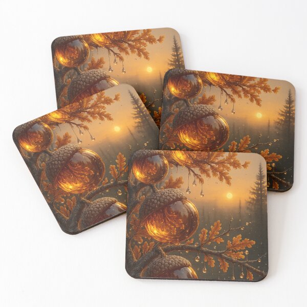 Item preview, Golden Autumn Acorns – Magical Nature Fantasy designed and sold by NeonCore.