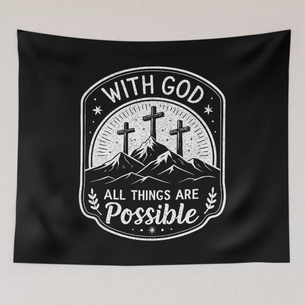 Item preview, Matthew 19:26 With God All Things Are Possible designed and sold by plushism.