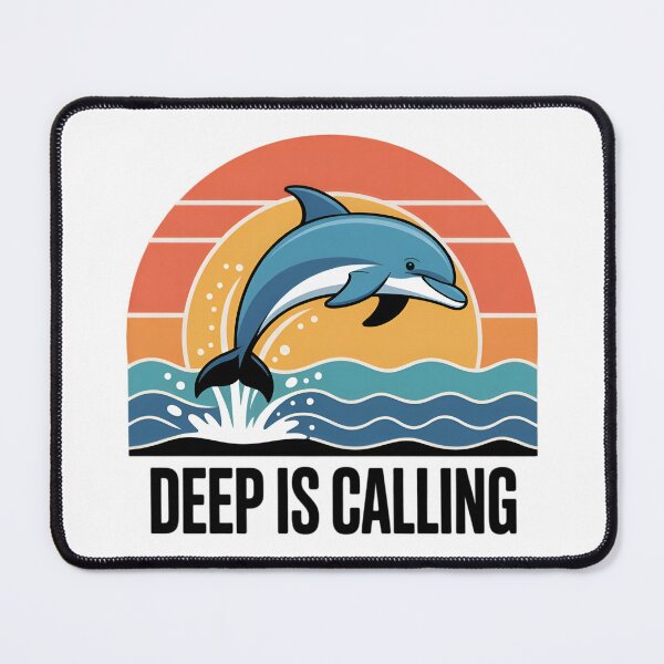 Item preview, Deep is Calling Dolphin Marine Life Ocean designed and sold by Blok45.