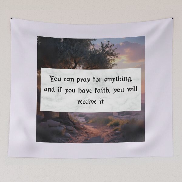 Item preview, Faith and Prayer Bible Verse Quote – Inspirational Christian Wall Art designed and sold by Bible-quotez.