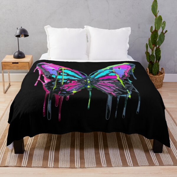 Item preview, 3D Neon Dripping Butterfly | Psychedelic Pop Art High-Res 300DPI designed and sold by WHITE FLAME PRINTS.