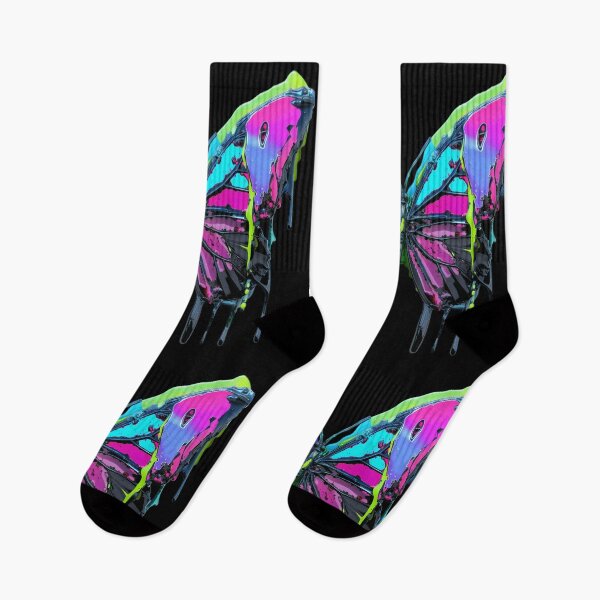 Item preview, 3D Neon Dripping Butterfly | Psychedelic Pop Art High-Res 300DPI designed and sold by WHITE FLAME PRINTS.
