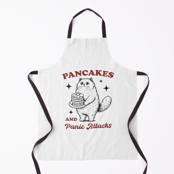 Item preview, Pancakes and panic attacks funny cat designed and sold by BrownHorse90s.
