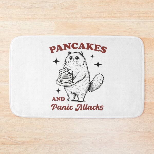 Item preview, Pancakes and panic attacks funny cat designed and sold by BrownHorse90s.