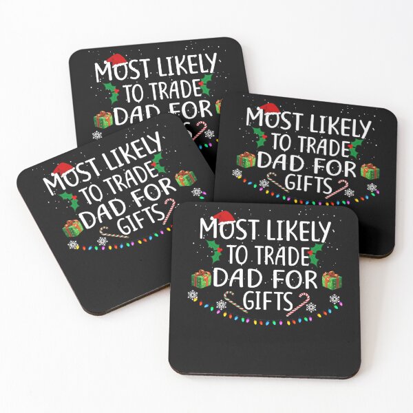 Item preview, Most Likely To Trade Dad For Gifts Santa Hat Xmas Lights designed and sold by ChristineAyer.