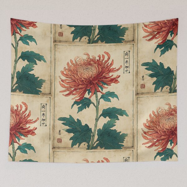 Item preview, Elegant Japanese Chrysanthemum Art designed and sold by bapupa.