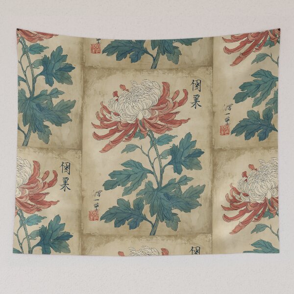 Item preview, Majestic Japanese Chrysanthemum Art designed and sold by bapupa.