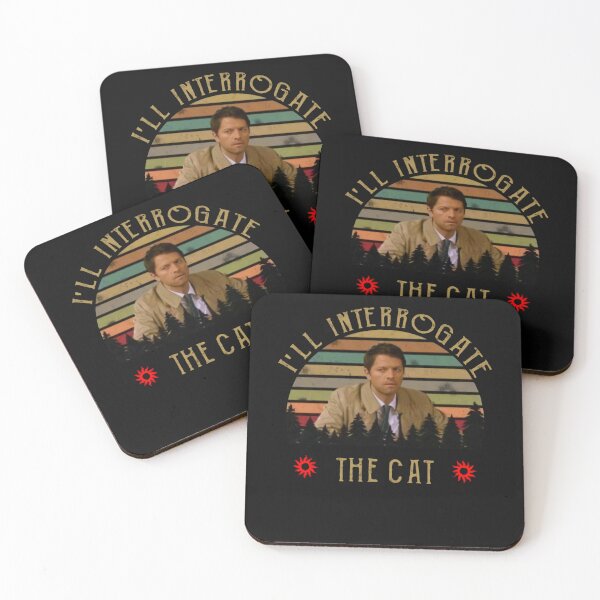 Item preview, I'll Interrogate The Cat Castiel Misha Collins Supernatural Vintage  designed and sold by MelvinHenson3.