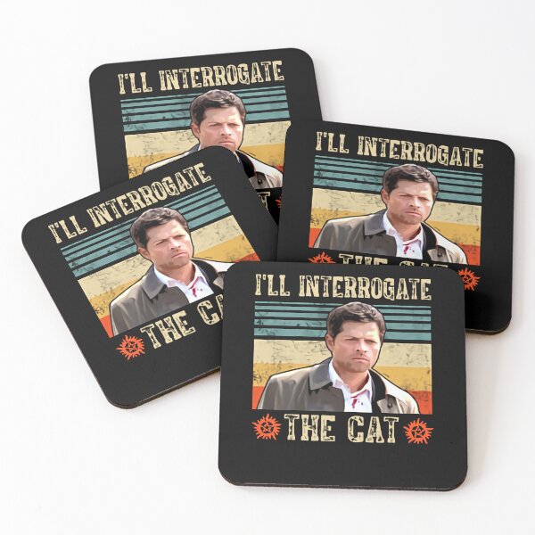 Item preview, I'll Interrogate The Cat Castiel Misha Collins Supernatural Vintage designed and sold by MelvinHenson3.