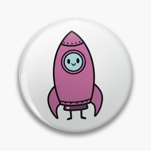 Item preview, Cute Smiling Space Rocket designed and sold by TheLoudArtist.