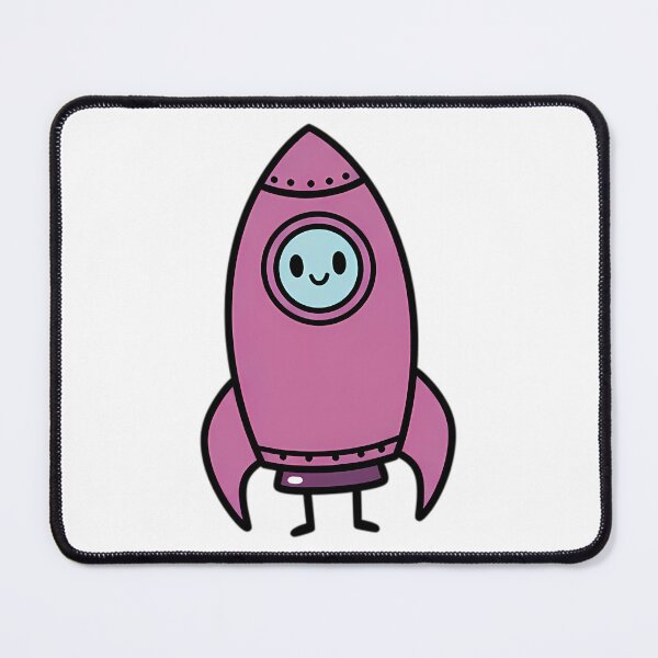 Item preview, Cute Smiling Space Rocket designed and sold by TheLoudArtist.