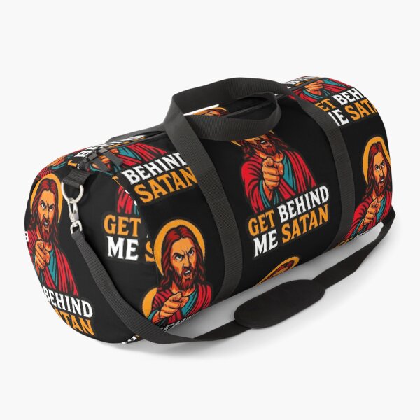 Item preview, Get Behind Me Satan meme Jesus Christ Bible Quote designed and sold by plushism.