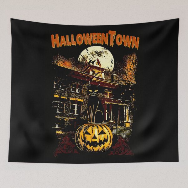 Item preview, Magical Vintage Spooky Town Halloween Pumpkin Village designed and sold by MayInDependen.