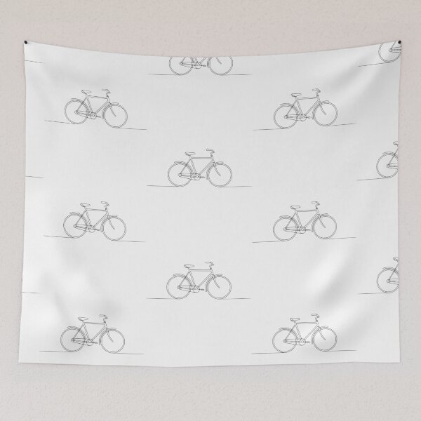 Artikelvorschau, Minimalistische Fahrrad-Strichzeichnungsillustration entworfen und verkauft von LuxeGraphix.