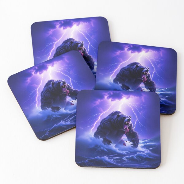 Item preview, Storm Bear – Fierce Lightning Fantasy Creature Artwork designed and sold by Bible-quotez.
