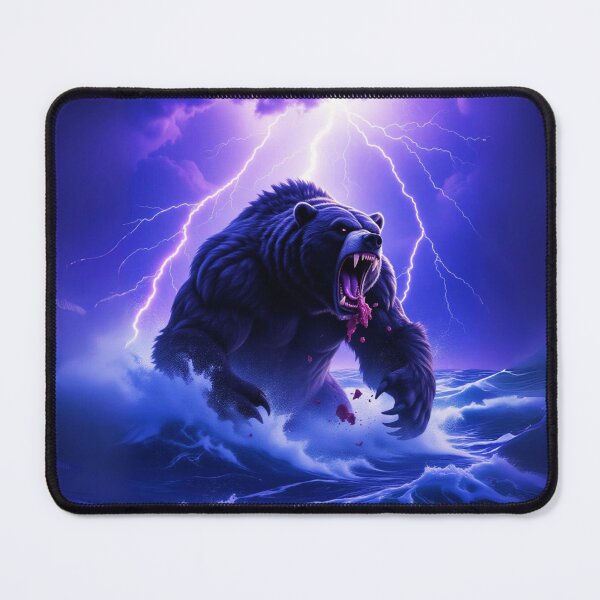 Item preview, Storm Bear – Fierce Lightning Fantasy Creature Artwork designed and sold by Bible-quotez.