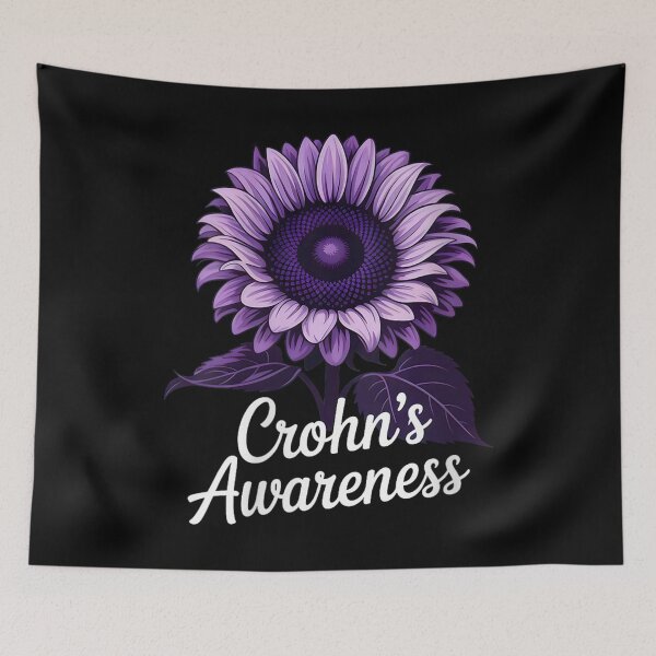 Item preview, Womens Purple Sunflower Crohns Awareness V-Neck designed and sold by Peterknigh.