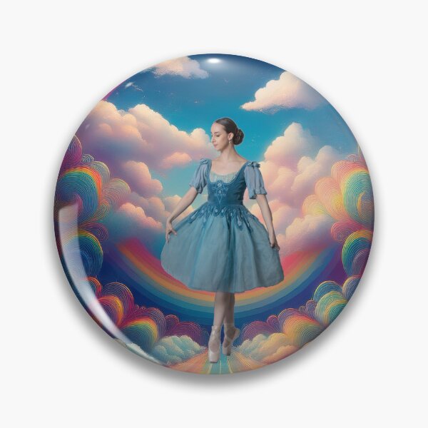 Item preview, Ballerina on pointes in a rainbow sky designed and sold by Nadiacamel.