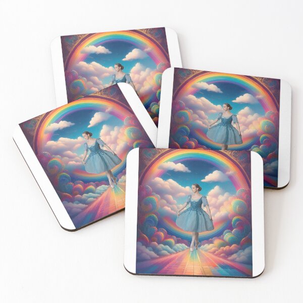 Item preview, Ballerina on pointes in a rainbow sky designed and sold by Nadiacamel.