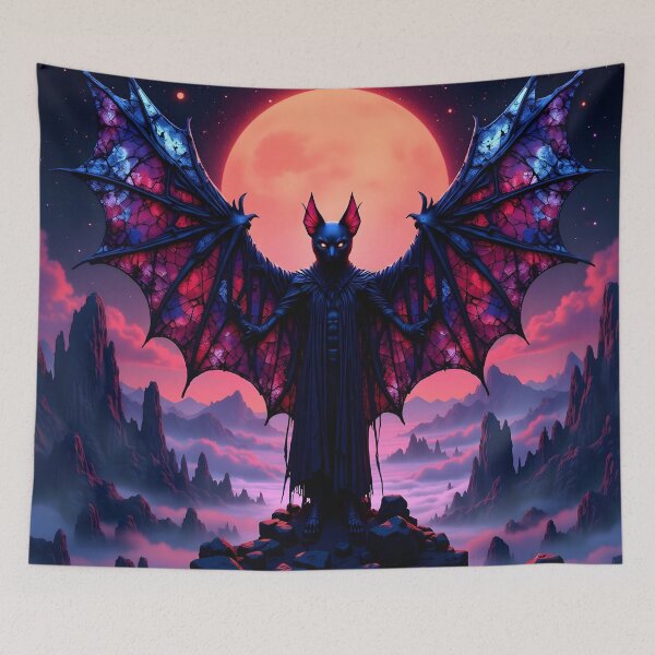 Item preview, Bat Eclipse – Fractured Neon Cubist Bat designed and sold by artmanikin.