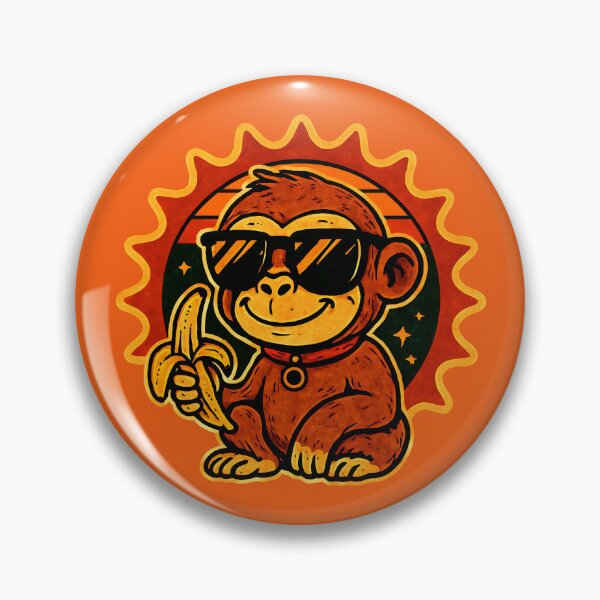 Item preview, Retro Monkey – Banana Fun with Cool Shades designed and sold by Adelberton.