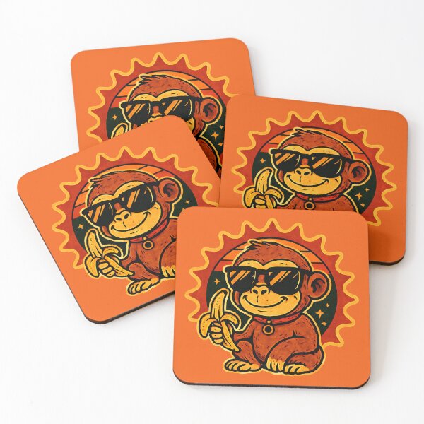 Item preview, Retro Monkey – Banana Fun with Cool Shades designed and sold by Adelberton.