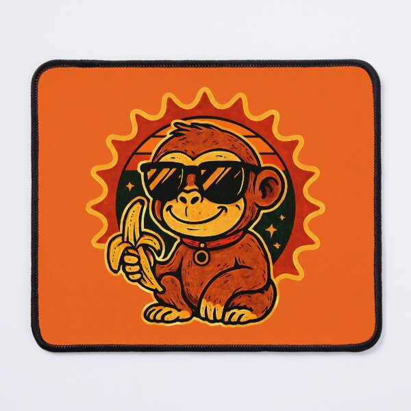 Item preview, Retro Monkey – Banana Fun with Cool Shades designed and sold by Adelberton.
