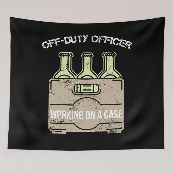 Item preview, Off Duty Officer Woriking On A Case Beer Case designed and sold by shoppzee.