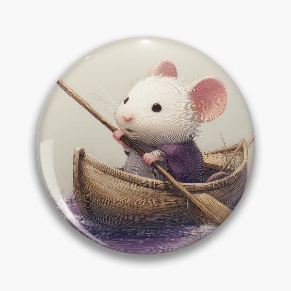 Item preview, Cute Mouse in a boat designed and sold by thewandswant.