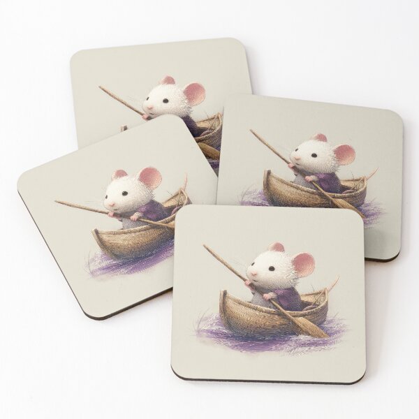 Item preview, Cute Mouse in a boat designed and sold by thewandswant.