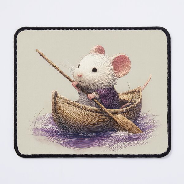 Item preview, Cute Mouse in a boat designed and sold by thewandswant.