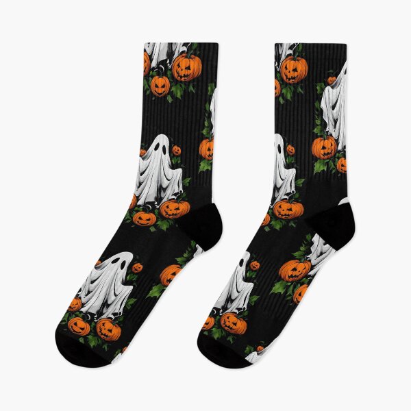 Item preview, Cozy Spooky Ghost and Pumpkins | Halloween Fall Vibes designed and sold by -justb-.