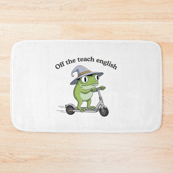 Item preview, English Teacher Frog Teaching Literature Tee High School Teacher Funny Frog Scooter  designed and sold by MotivaChic.
