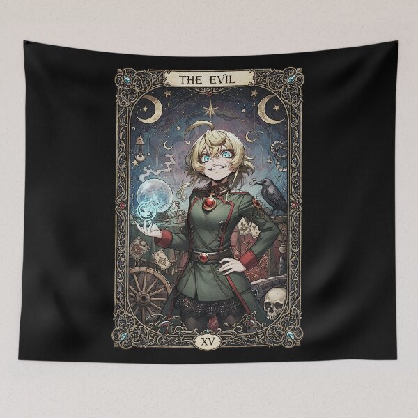 Item preview, Tanya Degurechaff Tarot Card Style designed and sold by MadShroomPrints.