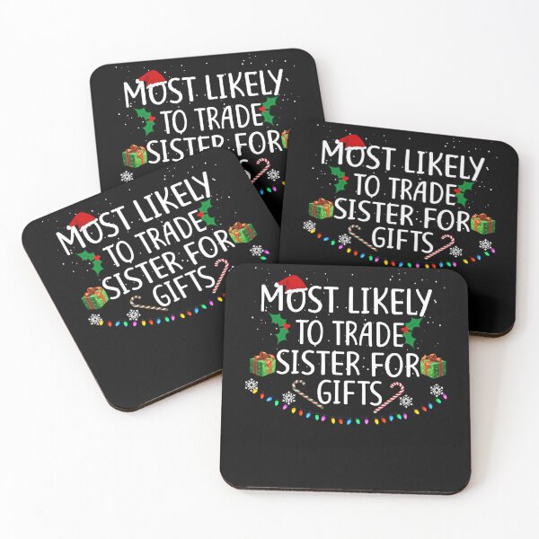 Item preview, Most Likely To Trade Sister For Gifts Santa Hat Xmas Lights designed and sold by rexalexisdoy.