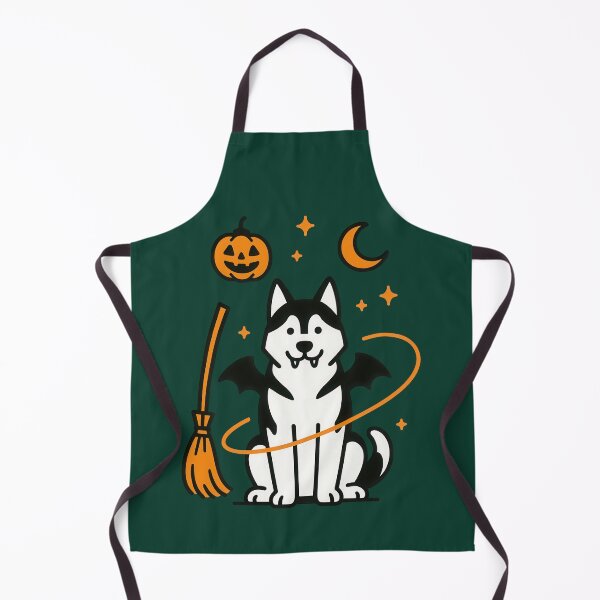 Item preview, Cute Halloween Siberian Husky Dog Art designed and sold by Flying Doggo.