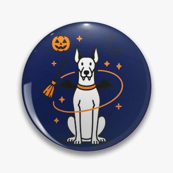 Item preview, Cute Halloween Doberman Pinscher Dog Art designed and sold by Flying Doggo.