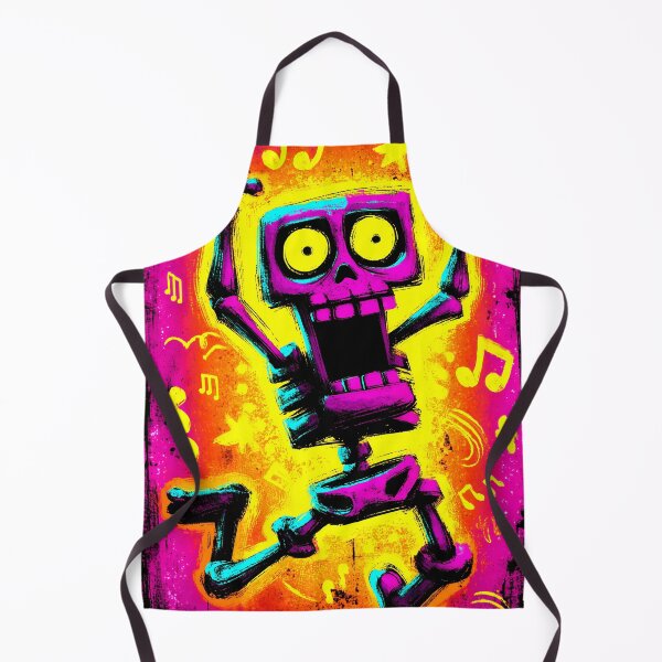 Item preview, Neon Skeleton Dance – Retro Halloween Art designed and sold by Moisky Art.