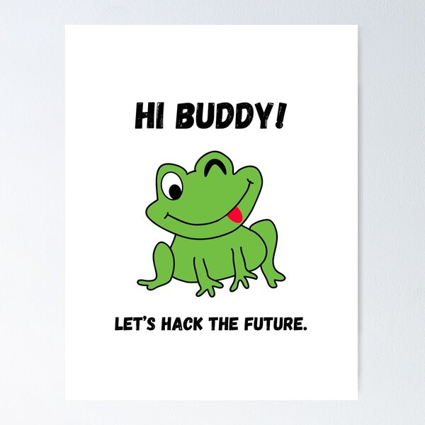 Item preview, Winking Cute Frog Cartoon Illustration designed and sold by NxtGenDesigns.