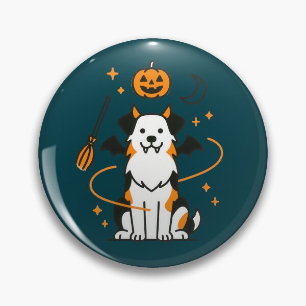 Item preview, Cute Halloween Australian Shepherd Dog Art designed and sold by Flying Doggo.