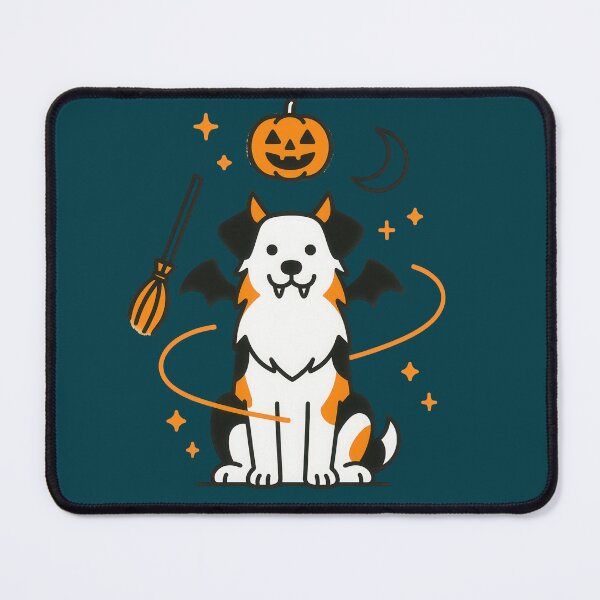 Item preview, Cute Halloween Australian Shepherd Dog Art designed and sold by Flying Doggo.