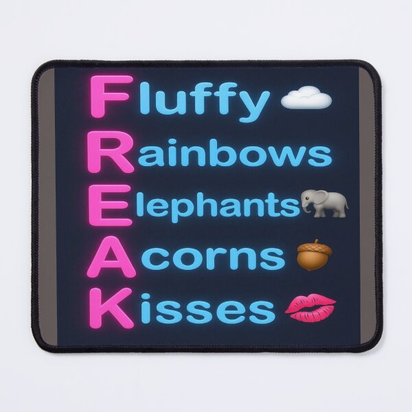 Item preview, Fluffy Rainbows Elephants Acorns Kisses | Funny Freak Acronym Neon Design designed and sold by ReyDeLaCalle.