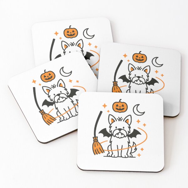 Item preview, Cute Halloween Yorkshire Terrier Dog Art designed and sold by Flying Doggo.
