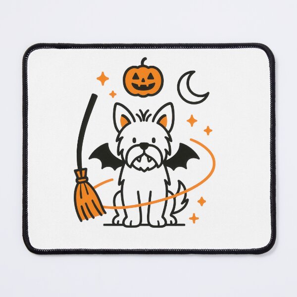 Item preview, Cute Halloween Yorkshire Terrier Dog Art designed and sold by Flying Doggo.
