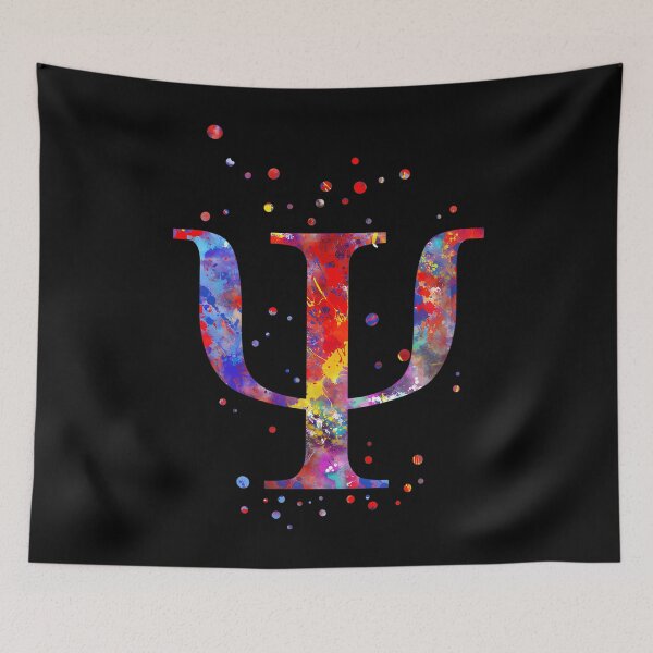 Item preview, Psychology Symbol Watercolor Psychology Symbol Psi Letter 1936 designed and sold by JOSHUROBERTSHOP.