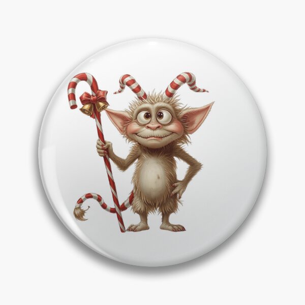 Item preview, Funny Christmas elf with candy cane designed and sold by StormArte.