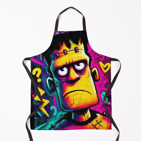 Item preview, Neon Frankenstein – Retro Halloween Art designed and sold by Moisky Art.