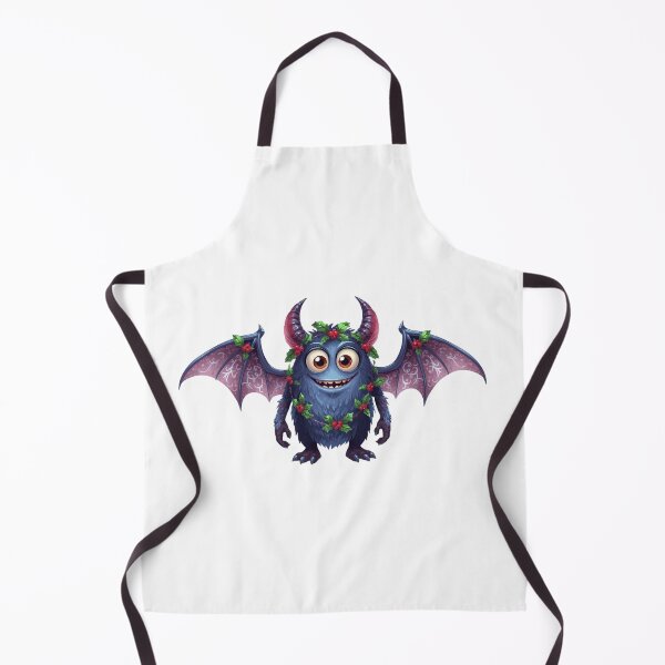 Item preview, Winged Christmas monster with holly wreath designed and sold by StormArte.
